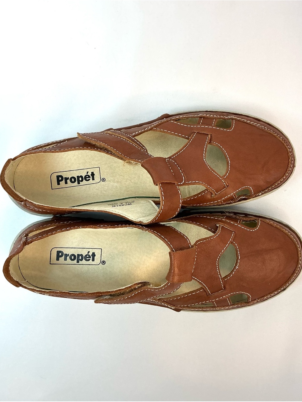 Propet Women’s Brown Leather Adjustable Caylee Fisherman’s Sandals
